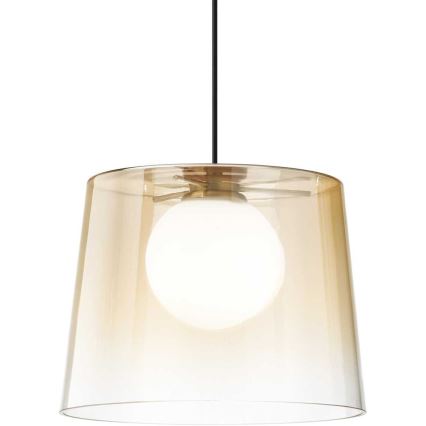 Ideal Lux - Світлодіодна підвісна люстра FADE 1xG9/3W/230V діаметр 27,3 см золотий/димчастий