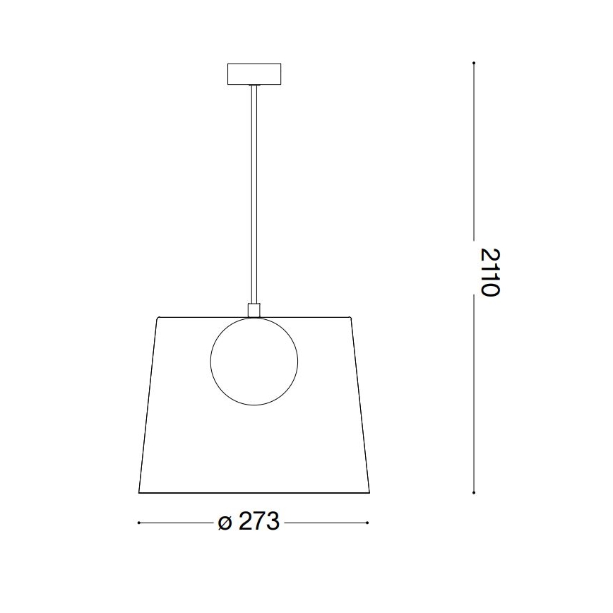 Ideal Lux - Світлодіодна підвісна люстра FADE 1xG9/3W/230V діаметр 27,3 см золотий/димчастий