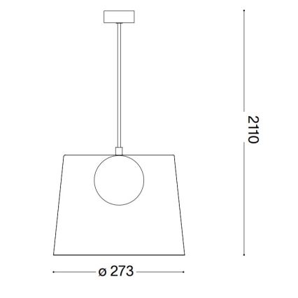 Ideal Lux - Світлодіодна підвісна люстра FADE 1xG9/3W/230V діаметр 27,3 см золотий/димчастий