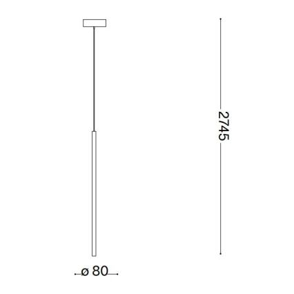 Ideal Lux - Світлодіодна підвісна люстра FILO LED/3,5W/230V 3000K CRI 90 білий