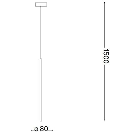 Ideal Lux - Світлодіодна підвісна люстра FILO LED/3,5W/230V 3000K CRI 90 латунь