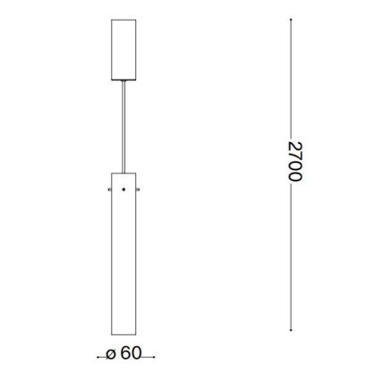 Ideal Lux - Світлодіодна підвісна люстра FLAM LED/10W/230V діаметр 6 см CRI 90 прозорий