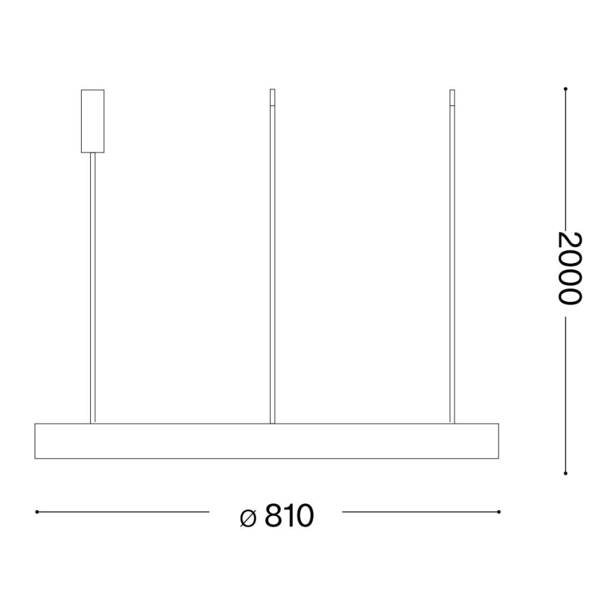 Ideal Lux - Світлодіодна підвісна люстра GEMINI LED/59W/230V діаметр 81 см CRI 90 золотий