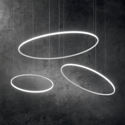 Ideal Lux - Світлодіодна підвісна люстра HULAHOOP LED/28W/230V 3000K діаметр 61 см CRI 90 білий
