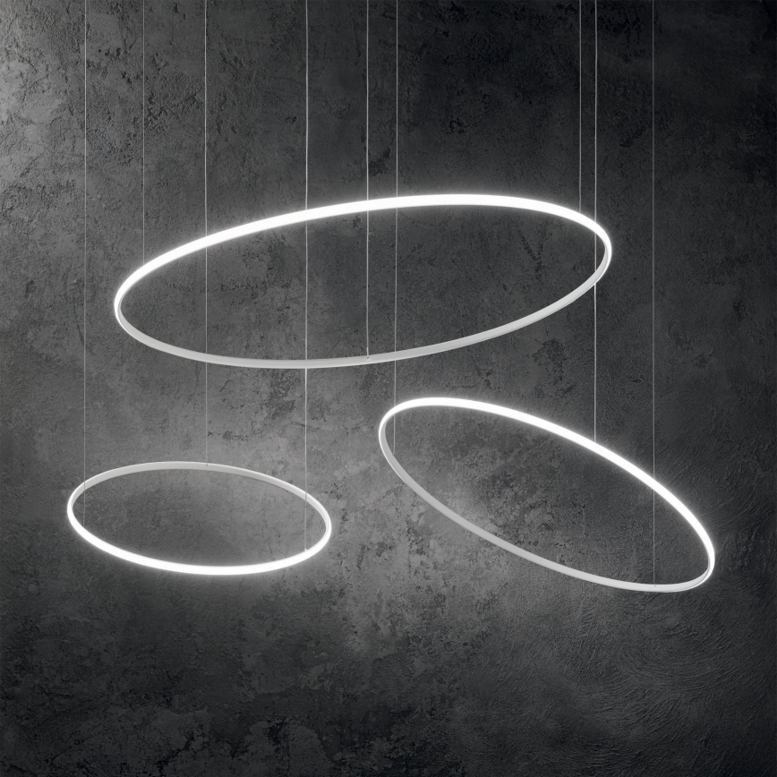 Ideal Lux - Світлодіодна підвісна люстра HULAHOOP LED/28W/230V 3000K діаметр 61 см CRI 90 білий