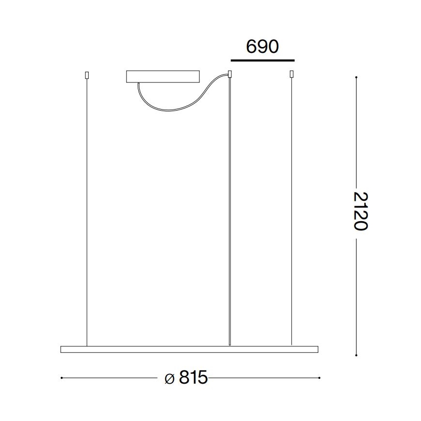 Ideal Lux - Світлодіодна підвісна люстра HULAHOOP LED/39W/230V 3000K діаметр 81,5 см CRI 90 білий