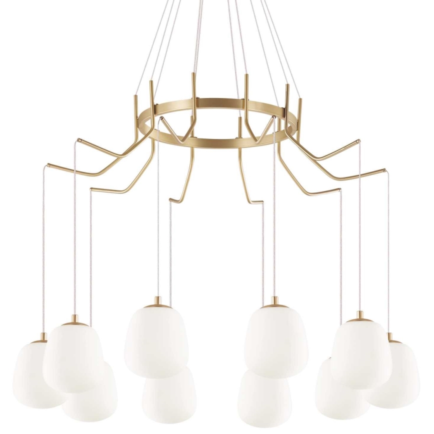 Ideal Lux - Світлодіодна підвісна люстра KAROUSEL 10xG9/3W/230V діаметр 82,5 см латунь