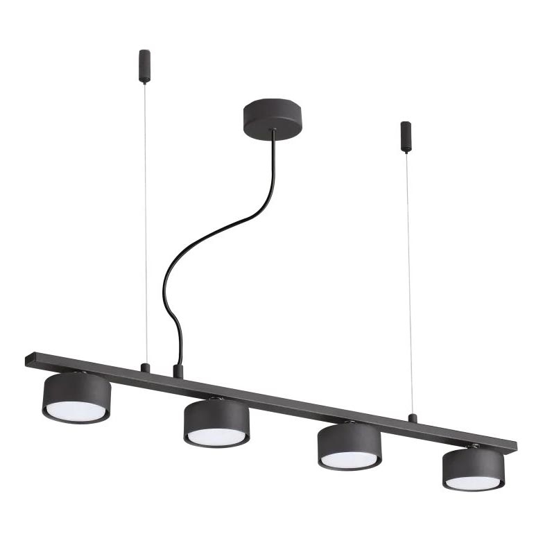 Ideal Lux - Світлодіодна підвісна люстра MINOR 4xGX53/9W/230V 75,5 см чорний