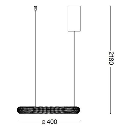 Ideal Lux - Світлодіодна підвісна люстра MIRACLE LED/25W/230V діаметр 40 см CRI 90 матовий хром