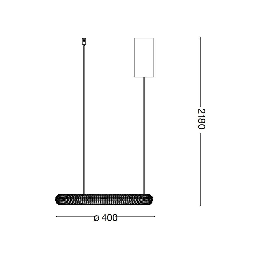 Ideal Lux - Світлодіодна підвісна люстра MIRACLE LED/25W/230V діаметр 40 см CRI 90 матовий хром