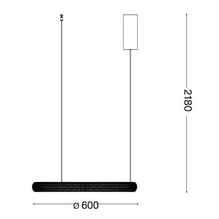 Ideal Lux - Світлодіодна підвісна люстра MIRACLE LED/37W/230V діаметр 60 см CRI 90 матовий хром