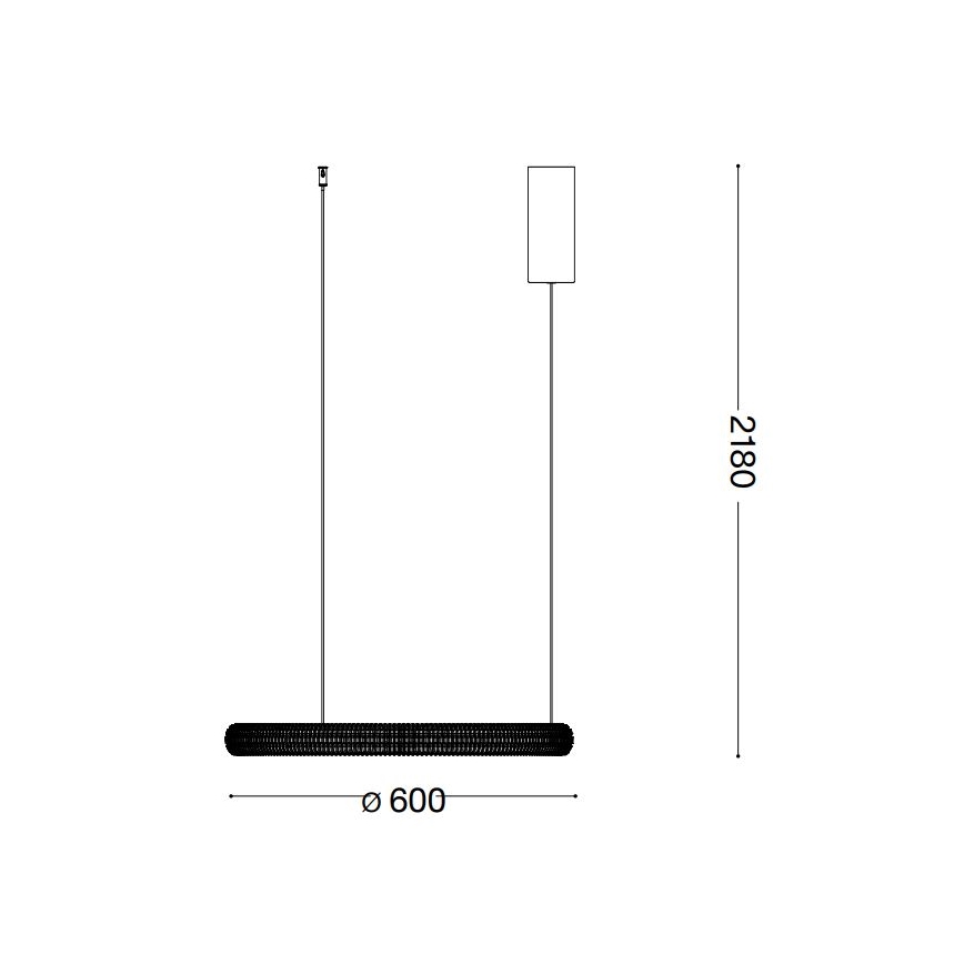 Ideal Lux - Світлодіодна підвісна люстра MIRACLE LED/37W/230V діаметр 60 см CRI 90 матовий хром