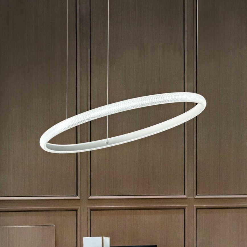 Ideal Lux - Світлодіодна підвісна люстра MIRACLE LED/45W/230V діаметр 80 см CRI 90 матовий хром