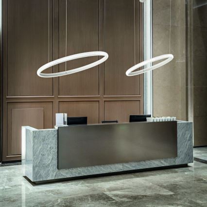Ideal Lux - Світлодіодна підвісна люстра MIRACLE LED/45W/230V діаметр 80 см CRI 90 матовий хром