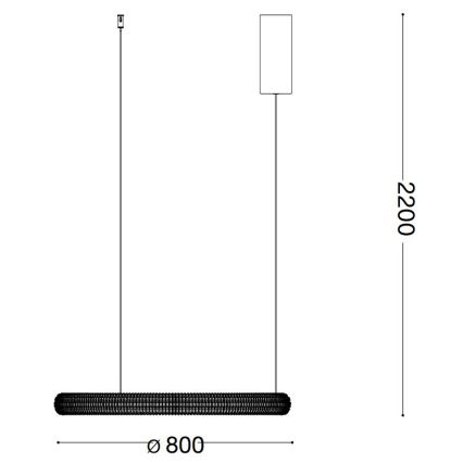 Ideal Lux - Світлодіодна підвісна люстра MIRACLE LED/45W/230V діаметр 80 см CRI 90 матовий хром