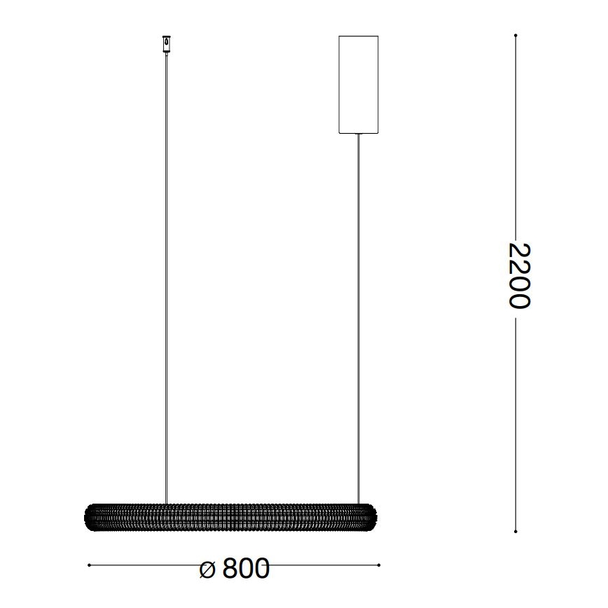 Ideal Lux - Світлодіодна підвісна люстра MIRACLE LED/45W/230V діаметр 80 см CRI 90 матовий хром