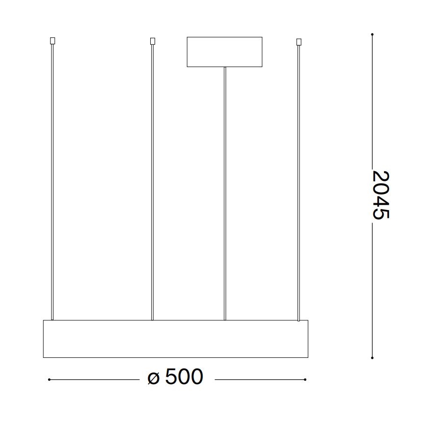 Ideal Lux - Світлодіодна підвісна люстра ORACLE LED/28W/230V 3000K діаметр 50 см CRI 90 чорний