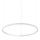 Ideal Lux - Світлодіодна підвісна люстра ORACLE SLIM LED/38W/230V 3000K діаметр 70 см білий