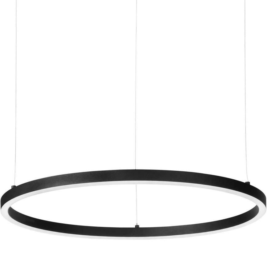 Ideal Lux - Світлодіодна підвісна люстра ORACLE SLIM LED/38W/230V 4000K діаметр 70 см чорний