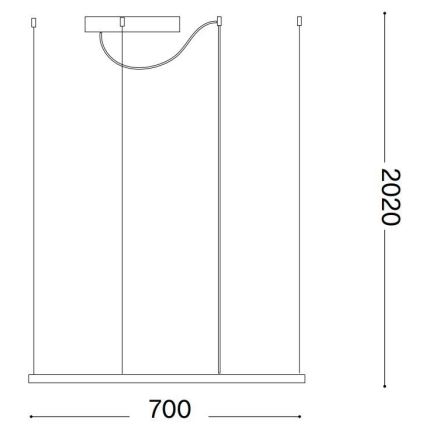 Ideal Lux - Світлодіодна підвісна люстра ORACLE SLIM LED/41W/230V 3000K 70x70 см білий