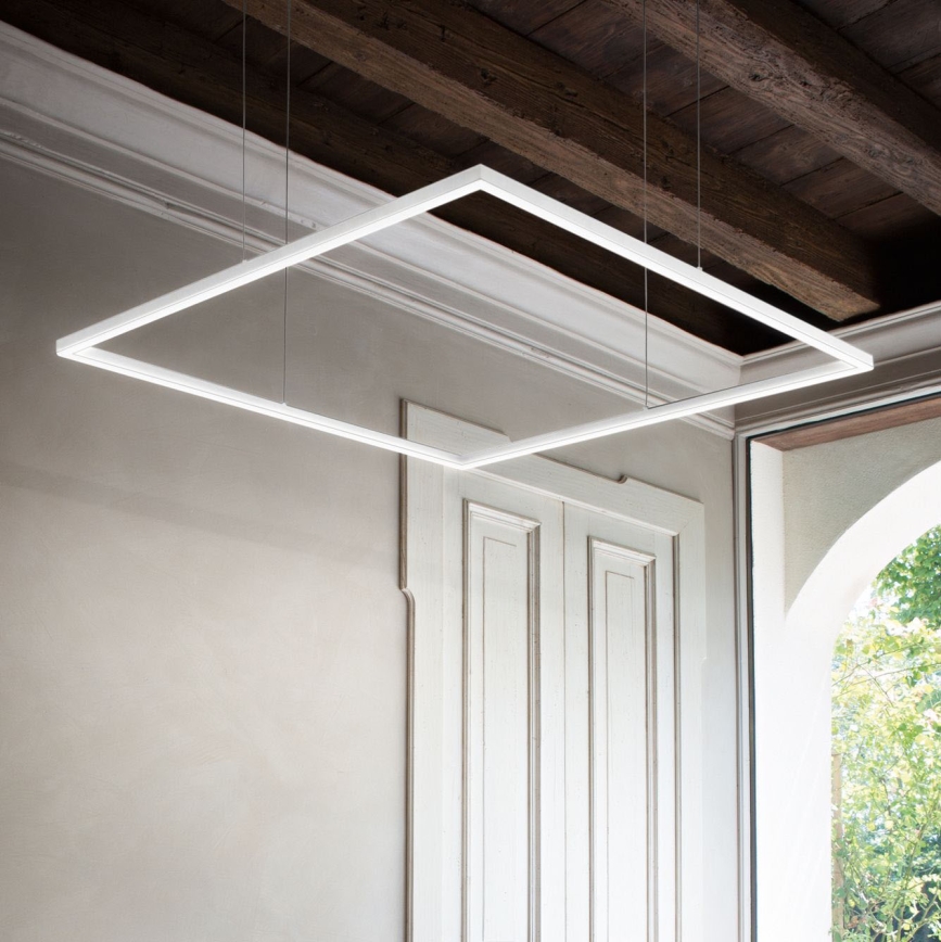 Ideal Lux - Світлодіодна підвісна люстра ORACLE SLIM LED/53W/230V 3000K 90x90 см білий