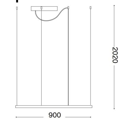 Ideal Lux - Світлодіодна підвісна люстра ORACLE SLIM LED/53W/230V 3000K 90x90 см білий