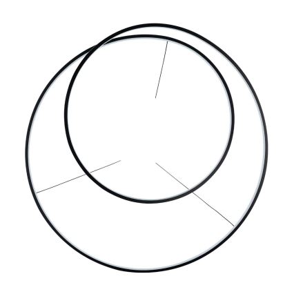 Ideal Lux - Світлодіодна підвісна люстра OZ LED/52W/230V діаметр 80 см CRI 90 чорний