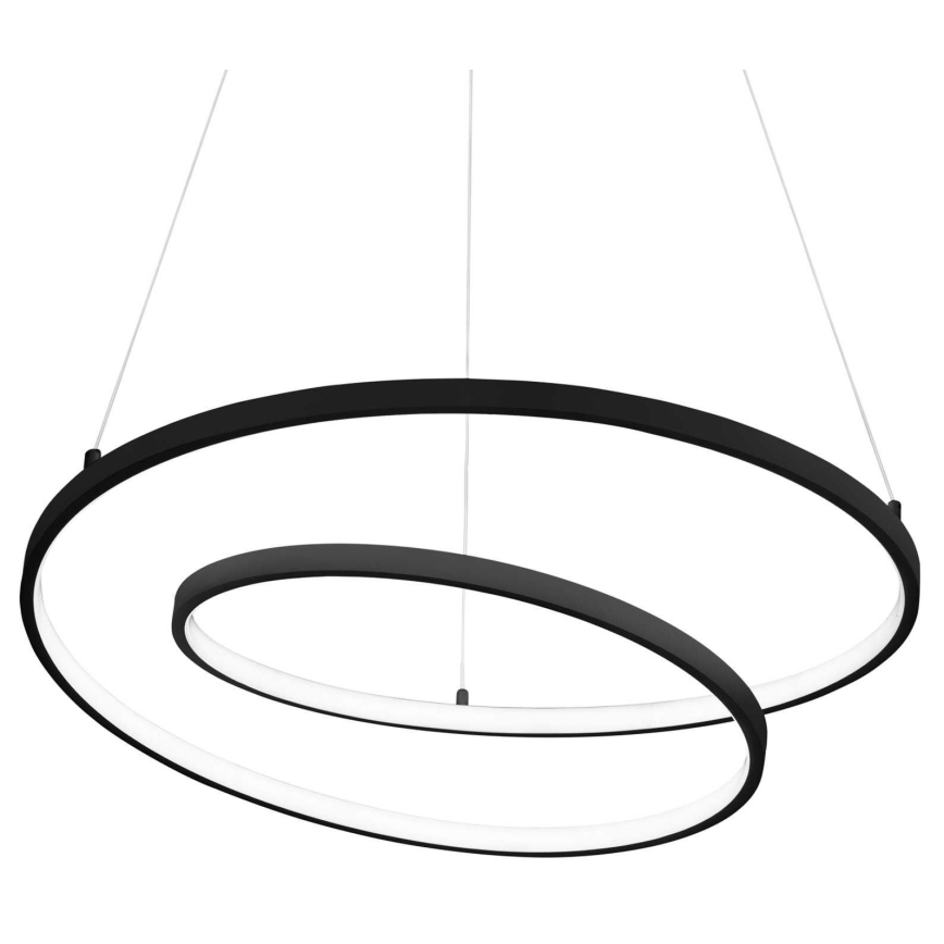 Ideal Lux - Світлодіодна підвісна люстра OZ LED/52W/230V діаметр 80 см CRI 90 чорний