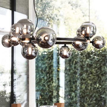 Ideal Lux - Світлодіодна підвісна люстра PERLAGE 11xG9/3W/230V чорний