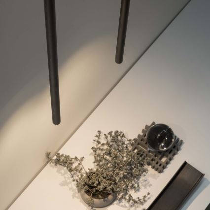Ideal Lux - Світлодіодна підвісна люстра ULTRATHIN LED/11,5W/230V CRI 90 чорний