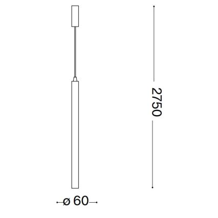 Ideal Lux - Світлодіодна підвісна люстра ULTRATHIN LED/11,5W/230V CRI 90 чорний