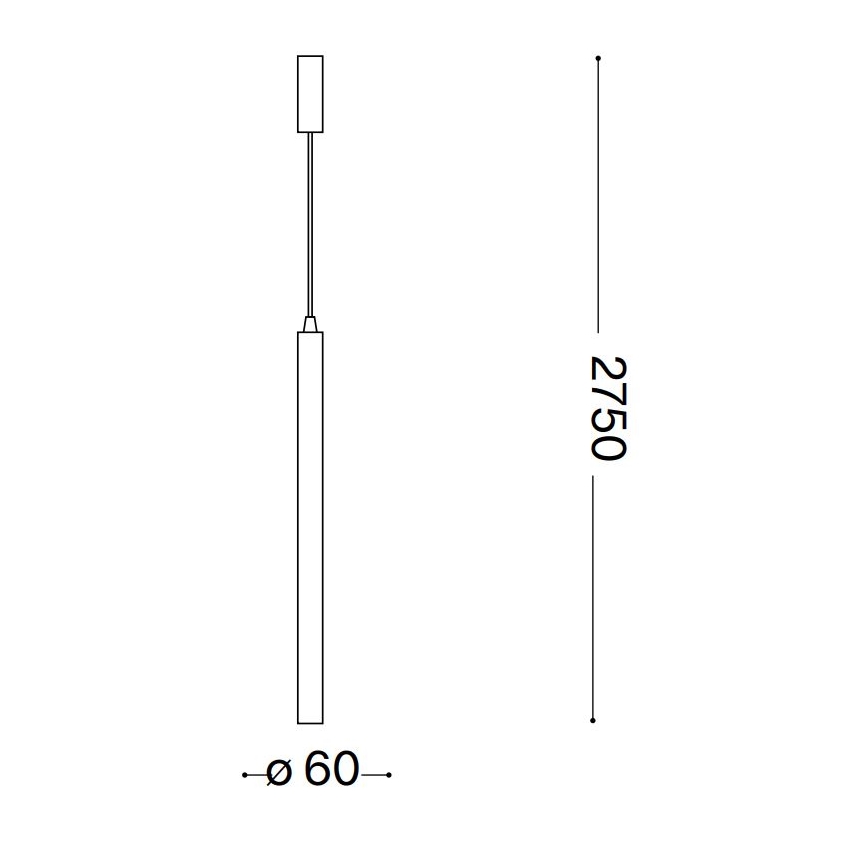 Ideal Lux - Світлодіодна підвісна люстра ULTRATHIN LED/11,5W/230V CRI 90 чорний