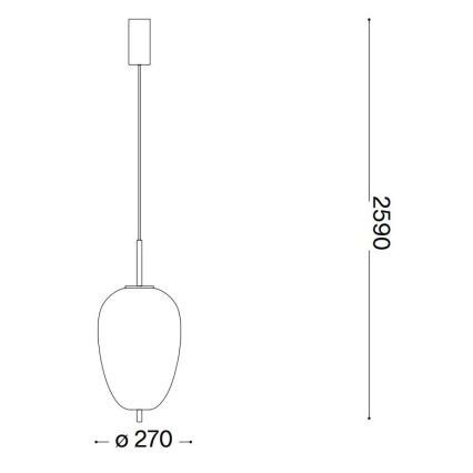 Ideal Lux - Світлодіодна підвісна люстра UMILE LED/20W/230V діаметр 27 см CRI 90 латунь/білий