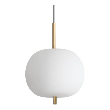 Ideal Lux - Світлодіодна підвісна люстра UMILE LED/20W/230V діаметр 30 см CRI 90 латунь/білий