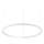 Ideal Lux - Світлодіодна підвісна люстра з регулюванням яскравості ORACLE SLIM LED/39W/230V 3000K діаметр 70 см білий