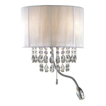 Ideal Lux - Світлодіодний настінний світильник 2xE14/40W/230V + LED/1W