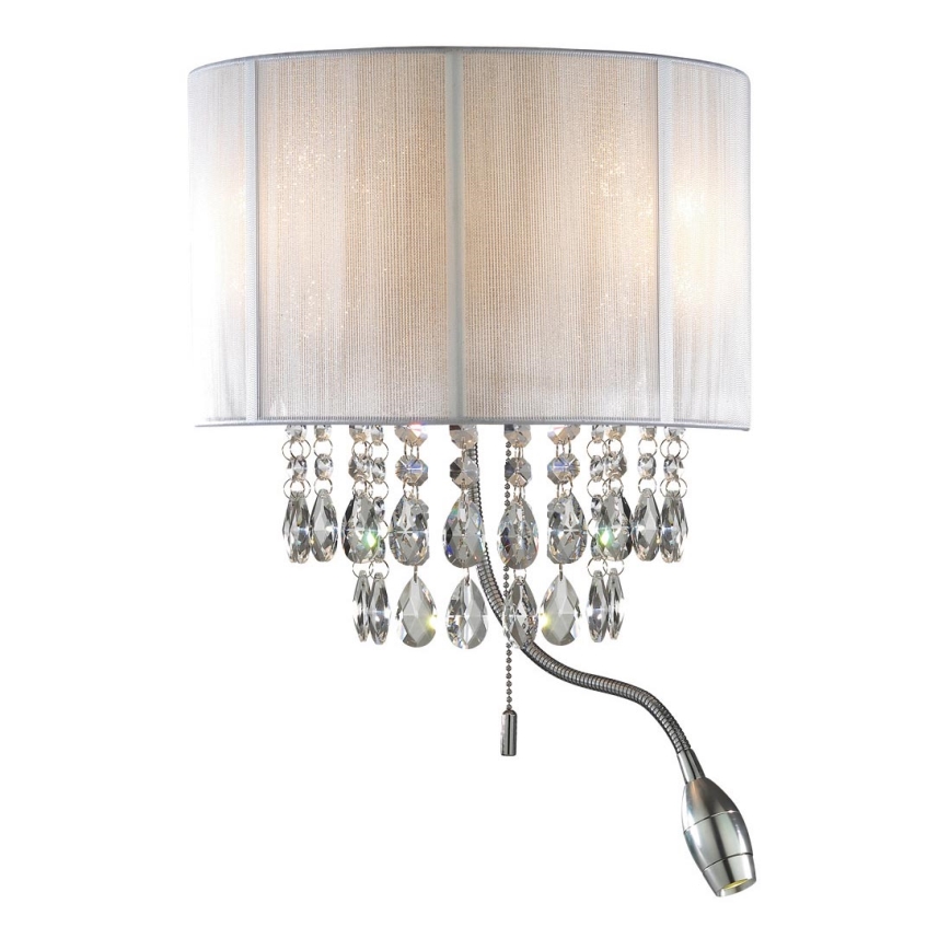 Ideal Lux - Світлодіодний настінний світильник 2xE14/40W/230V + LED/1W