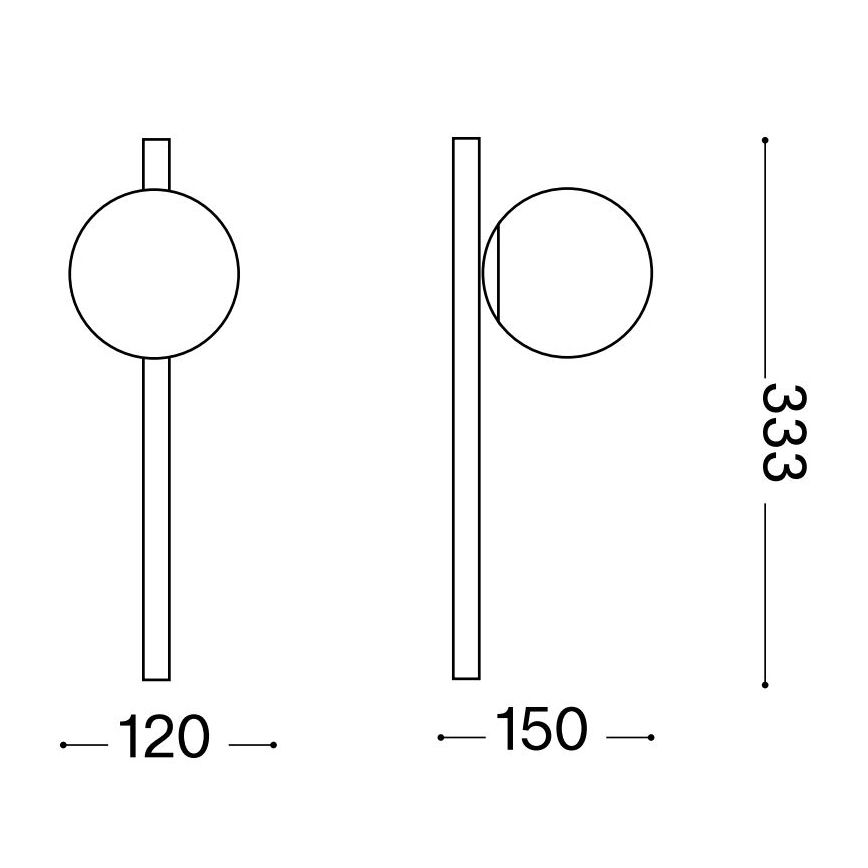 Ideal Lux - Світлодіодний настінний світильник BINOMIO 1xG9/3W/230V чорний