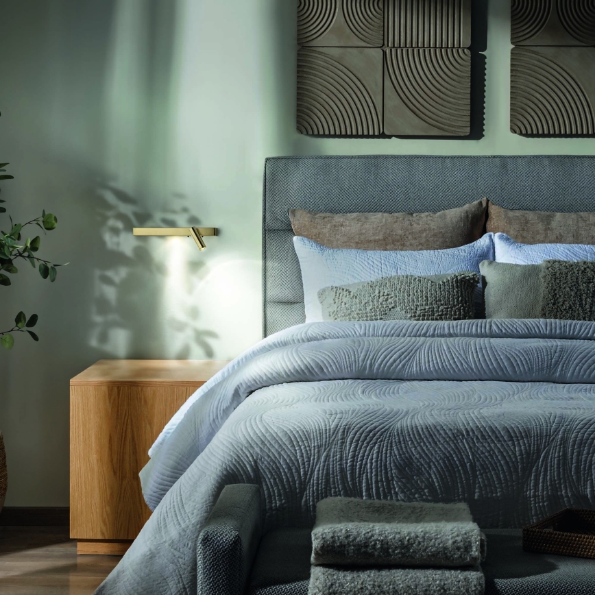 Ideal Lux - Світлодіодний настінний світильник BONNE 2xLED/6,5W/230V CRI 90 золотий