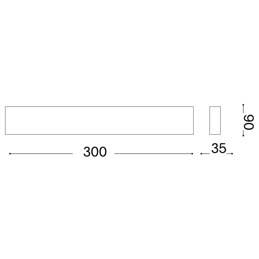Ideal Lux - Світлодіодний настінний світильник DELTA LED/10W/230V 3000K 30 см CRI 90 чорний
