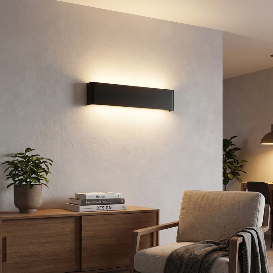 Ideal Lux - Світлодіодний настінний світильник DELTA LED/30W/230V 3000K 83 см CRI 90 чорний