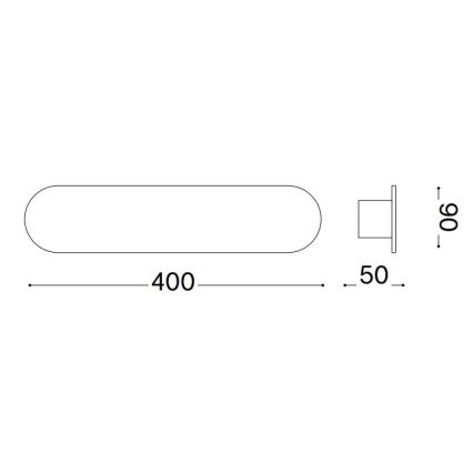 Ideal Lux - Світлодіодний настінний світильник ECHO LED/20W/230V 40 см CRI 90 чорний