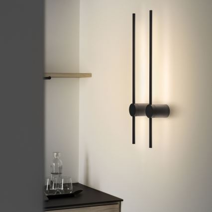 Ideal Lux - Світлодіодний настінний світильник ESSENCE LED/12W/230V 2700K 70 см CRI 90 чорний
