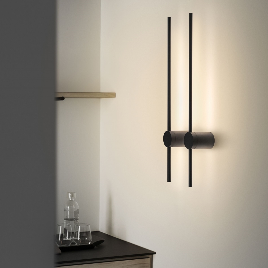 Ideal Lux - Світлодіодний настінний світильник ESSENCE LED/12W/230V 3000K 70 см CRI 90 чорний