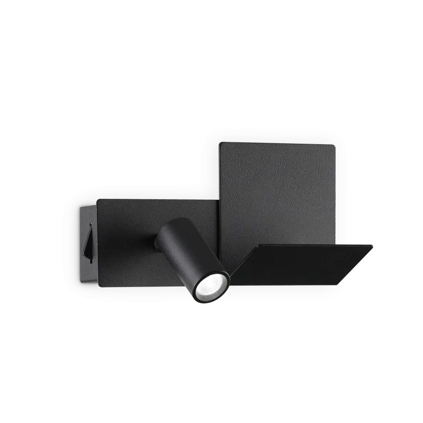 Ideal Lux - Світлодіодний настінний світильник KOMODO LED/4,5W/230V USB CRI 90 чорний