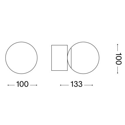 Ideal Lux - Світлодіодний настінний світильник PERLAGE 1xG9/3W/230V чорний/димчастий