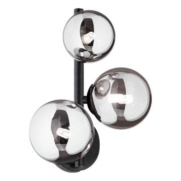 Ideal Lux - Світлодіодний настінний світильник PERLAGE 3xG9/3W/230V чорний/димчастий чорний