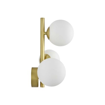 Ideal Lux - Світлодіодний настінний світильник PERLAGE 3xG9/3W/230V золотий/білий