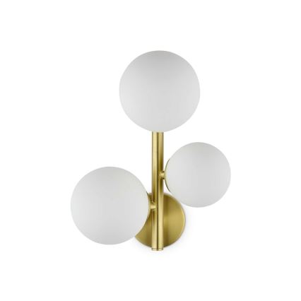 Ideal Lux - Світлодіодний настінний світильник PERLAGE 3xG9/3W/230V золотий/білий