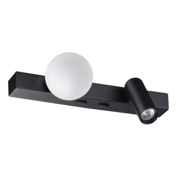 Ideal Lux - Світлодіодний настінний світильник PING PONG 2xLED/3W/230V CRI 90 чорний